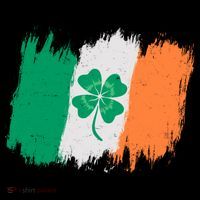 Cool St Patrick's Day Painted Distressed Irish Shamrock Flag Toddler Hoodie thumb 2