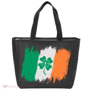 Cool St Patrick's Day Painted Distressed Irish Shamrock Flag Bag