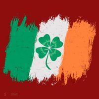 Cool St Patrick's Day Painted Distressed Irish Shamrock Flag Long Sleeve Shirt thumb 2