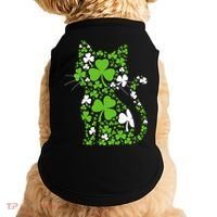 Cute St Patrick's Day Shamrock Clover Cat Doggie Tank thumb 0