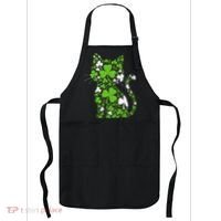 Cute St Patrick's Day Shamrock Clover Cat Apron thumb 0