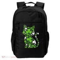Cute St Patrick's Day Shamrock Clover Cat Backpack thumb 0