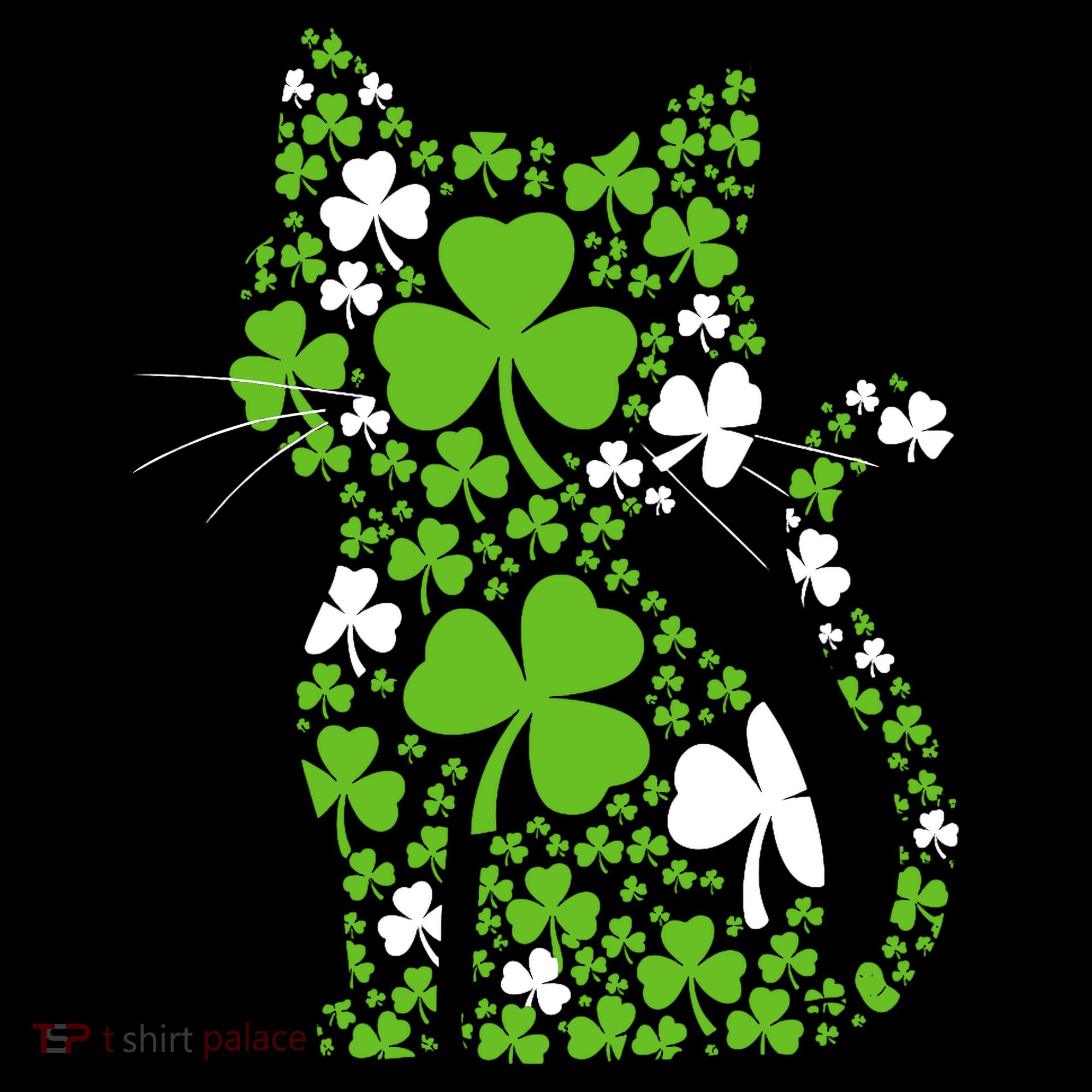 Cute St Patrick's Day Shamrock Clover Cat Backpack