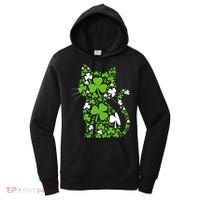 Cute St Patrick's Day Shamrock Clover Cat Women's Hoodie thumb 0