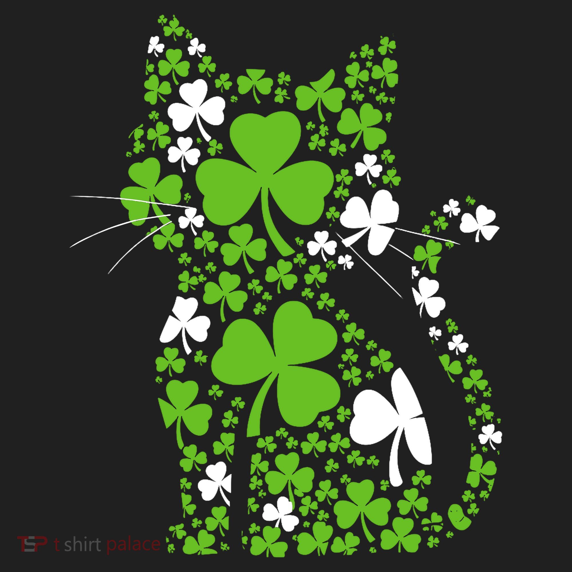 Cute St Patrick's Day Shamrock Clover Cat Tumbler