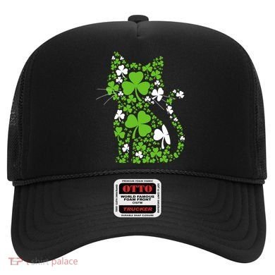Cute St Patrick's Day Shamrock Clover Cat Hat