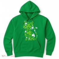 Cute St Patrick's Day Shamrock Clover Cat Hoodie thumb 0