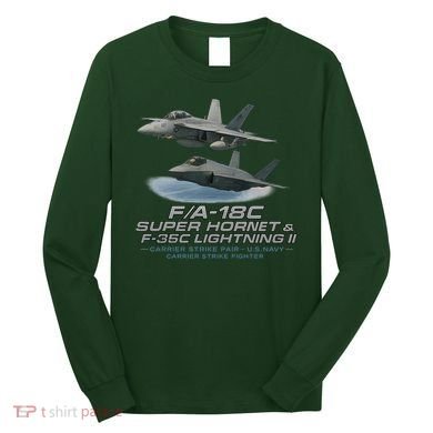 Carrier Strike Pair – F/A-18F & F-35C Long Sleeve Shirt