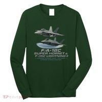 Carrier Strike Pair – F/A-18F & F-35C Long Sleeve Shirt thumb 0