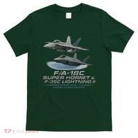 Carrier Strike Pair – F/A-18F & F-35C T-Shirt thumb 0