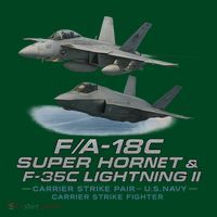 Carrier Strike Pair – F/A-18F & F-35C Polo thumb 2