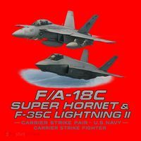 Carrier Strike Pair – F/A-18F & F-35C Santa Hat thumb 1