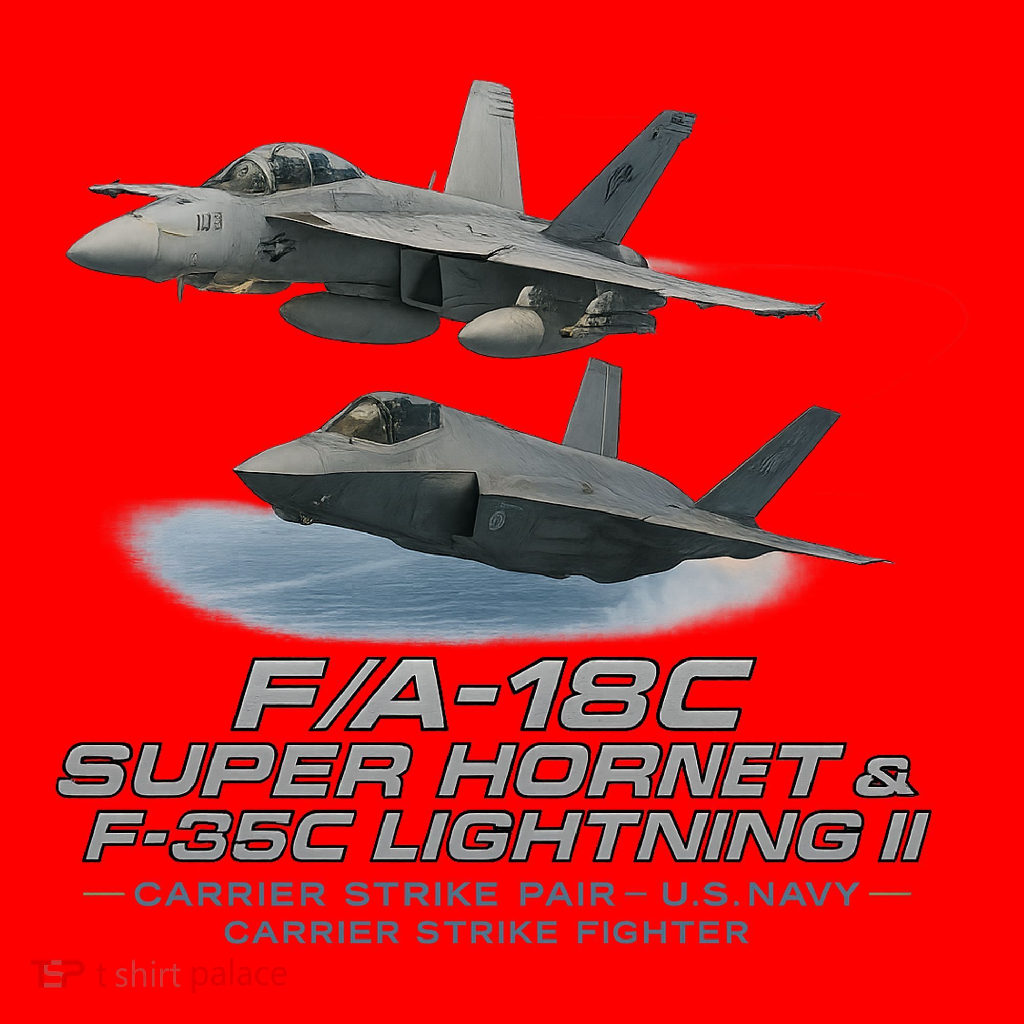Carrier Strike Pair – F/A-18F & F-35C Santa Hat