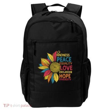 Colorful Sunflower Peace Love Inclusion Equality Diversity Gift Backpack