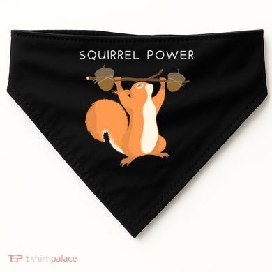 Cute Squirrel Power USA-Made Doggie Bandana