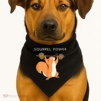 Cute Squirrel Power USA-Made Doggie Bandana thumb 1