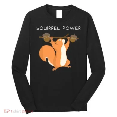 Cute Squirrel Power Long Sleeve Shirt