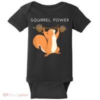 Cute Squirrel Power Baby Bodysuit thumb 0