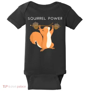Cute Squirrel Power Baby Bodysuit