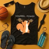 Cute Squirrel Power Tank Top thumb 4