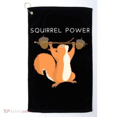 Cute Squirrel Power Golf Towel