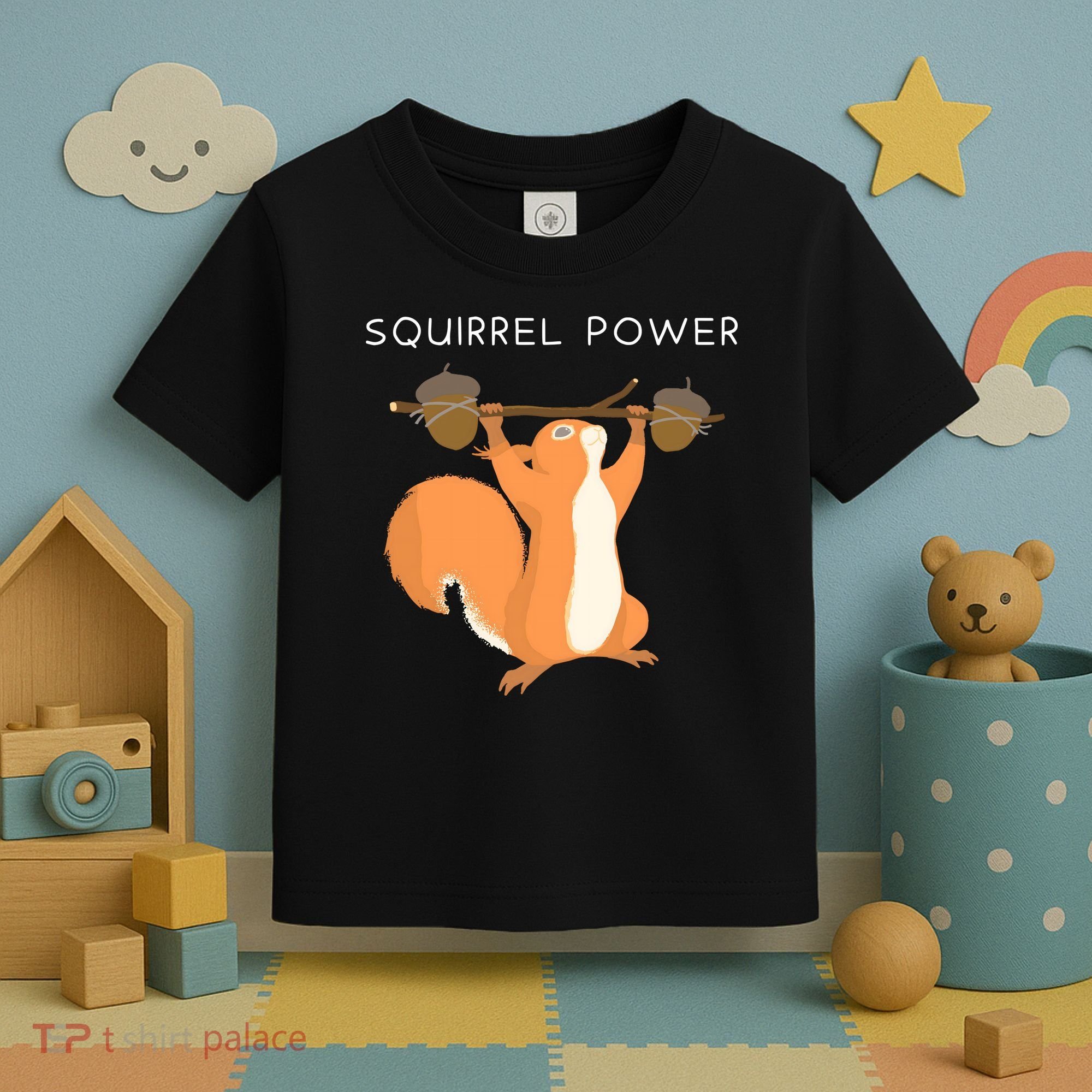 Cute Squirrel Power Toddler T-Shirt
