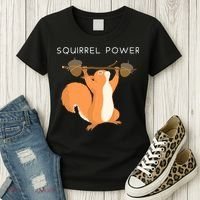 Cute Squirrel Power Women's T-Shirt thumb 3