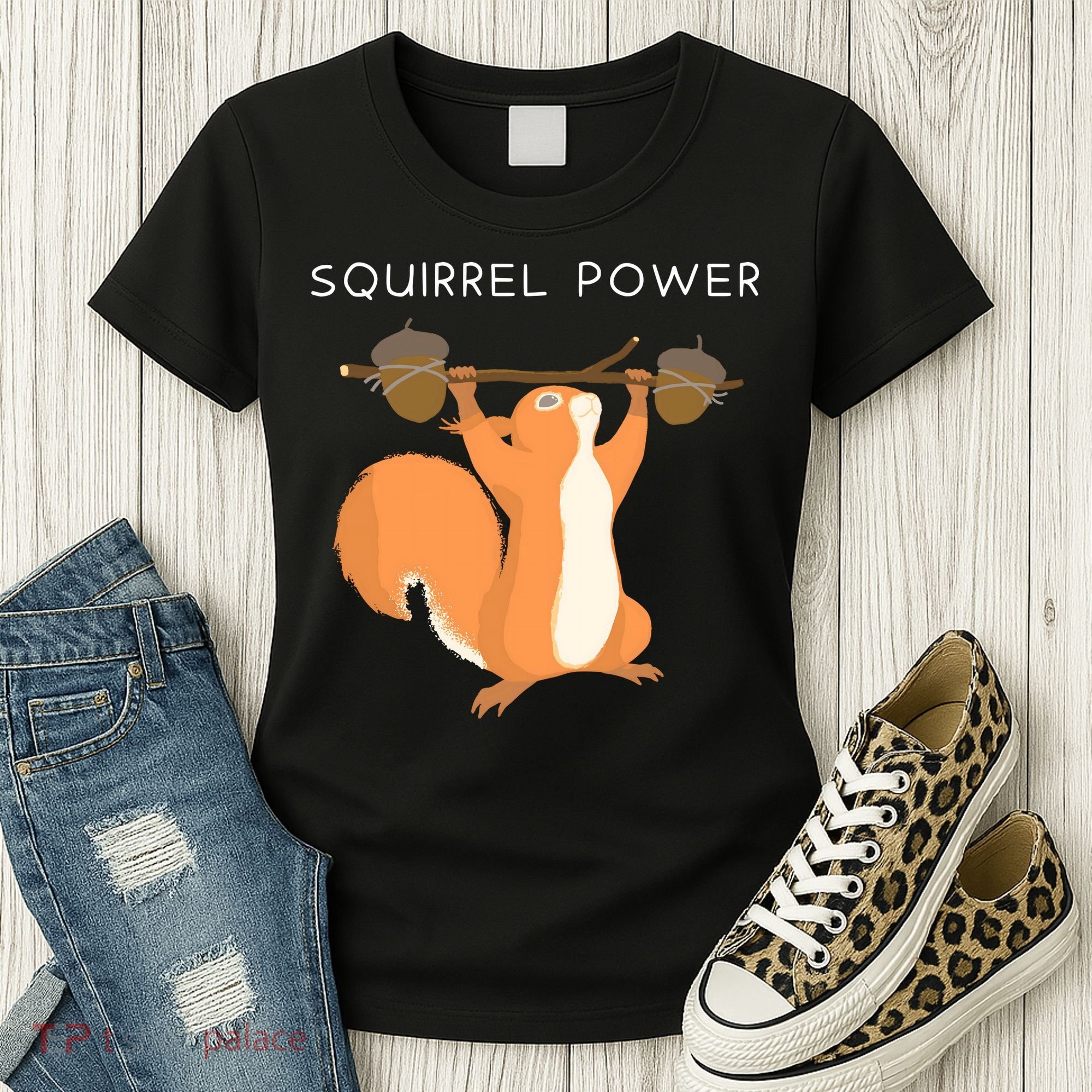 Cute Squirrel Power Women's T-Shirt