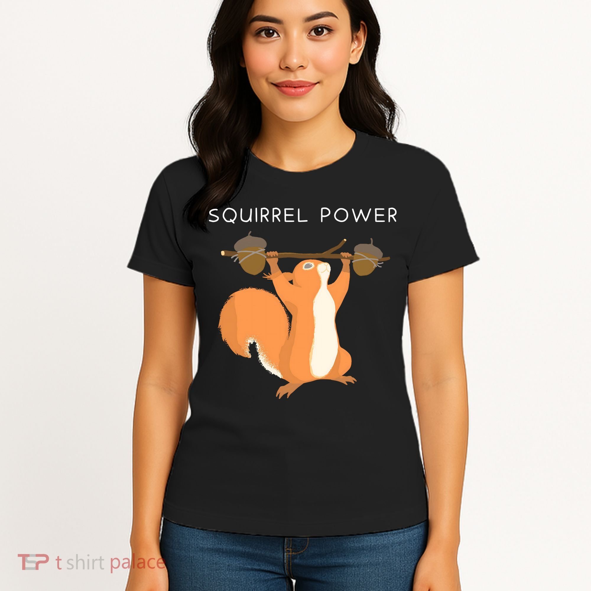 Cute Squirrel Power Women's T-Shirt