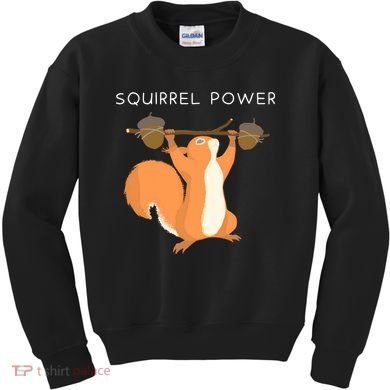 Cute Squirrel Power Kids Sweatshirt