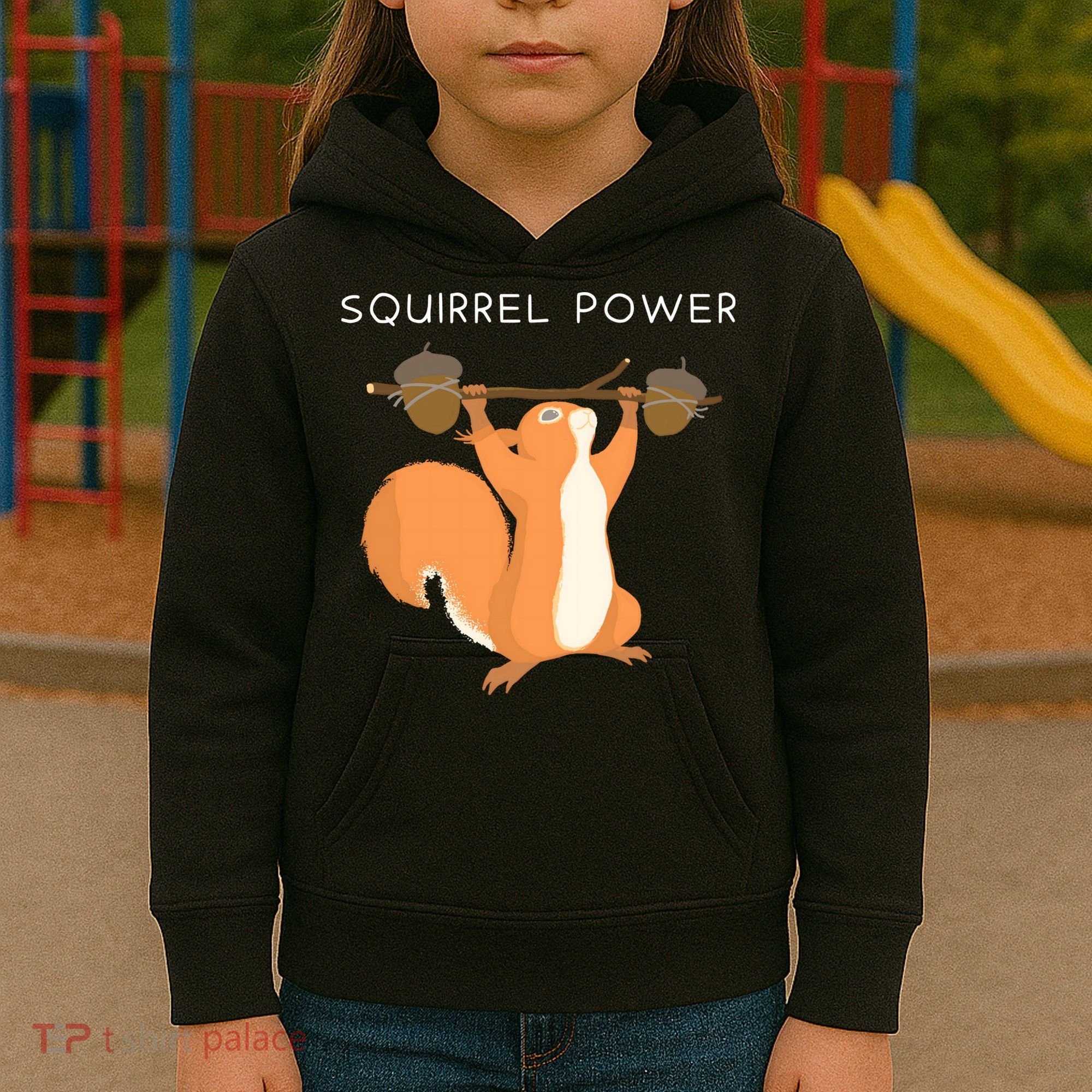 Cute Squirrel Power Kids Hoodie