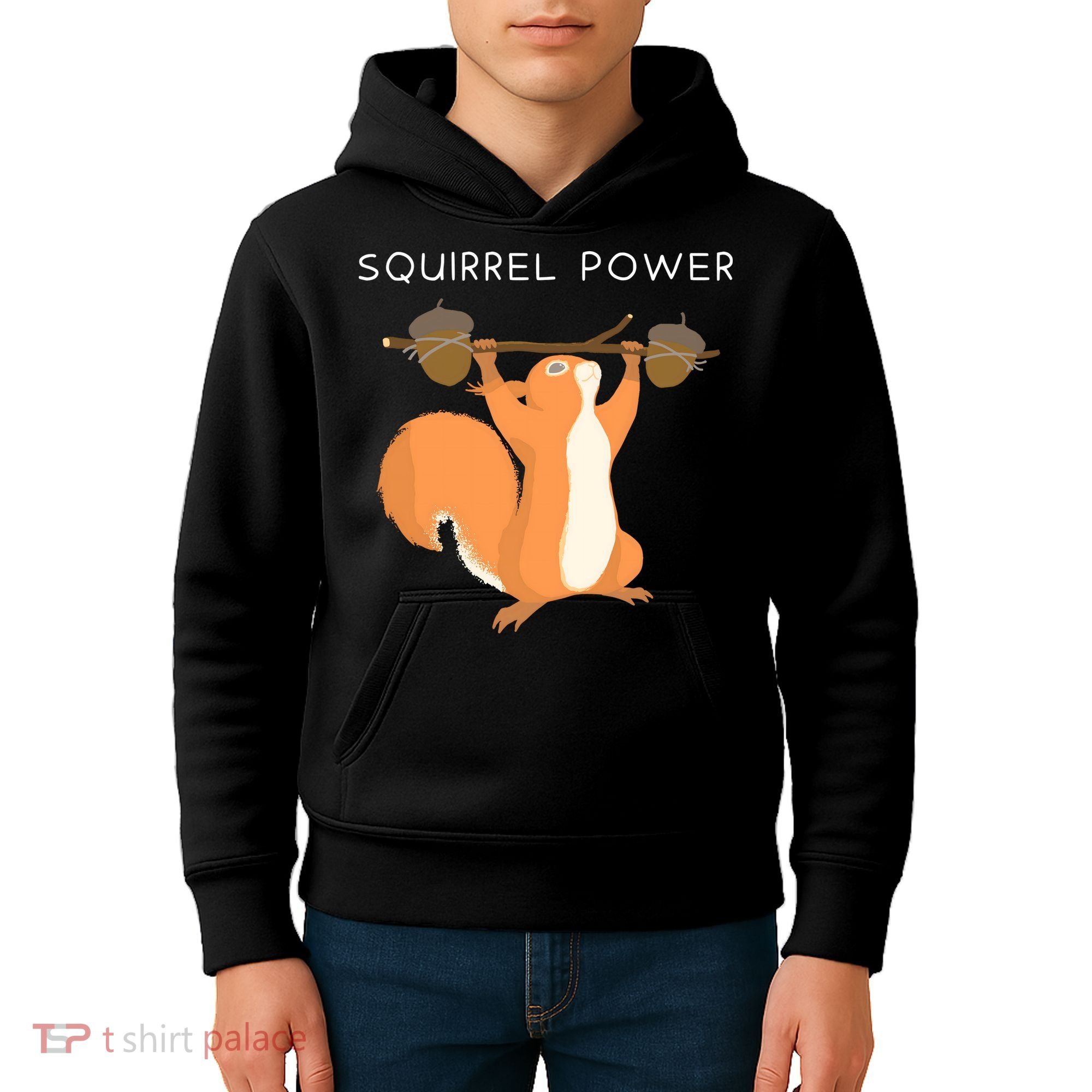 Cute Squirrel Power Kids Hoodie