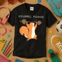 Cute Squirrel Power Kids T-Shirt thumb 3