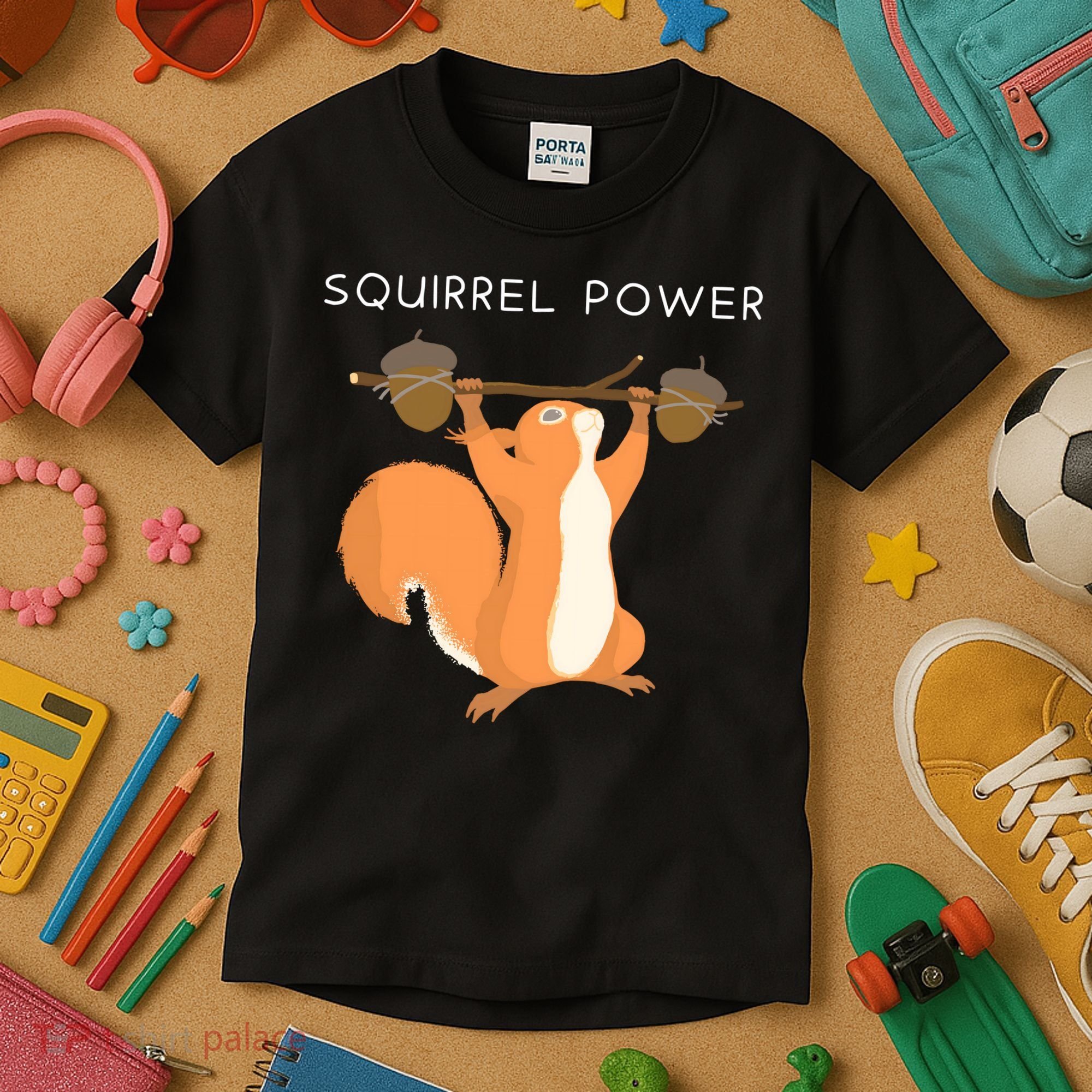 Cute Squirrel Power Kids T-Shirt