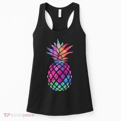 Colorful Simple Pineapple Women's Tank Top