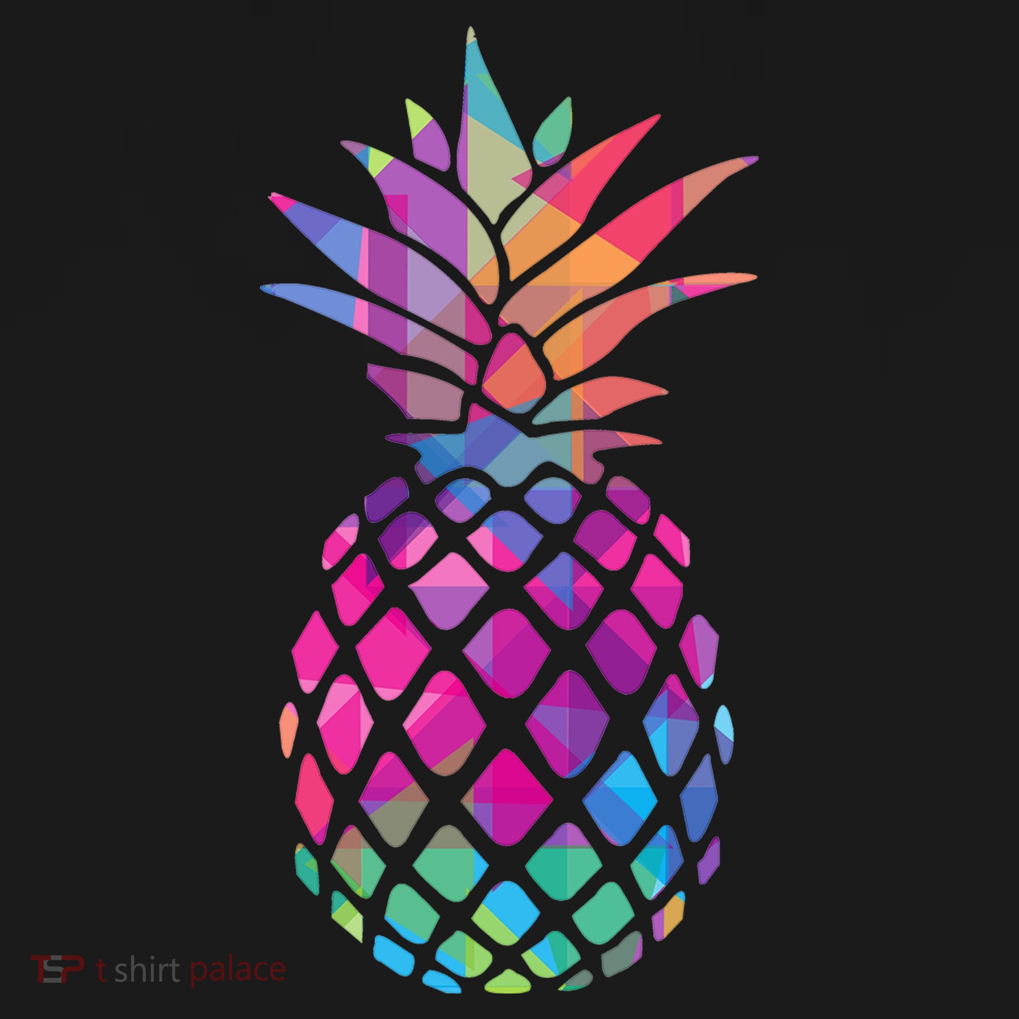 Colorful Simple Pineapple Women's Long Sleeve Shirt