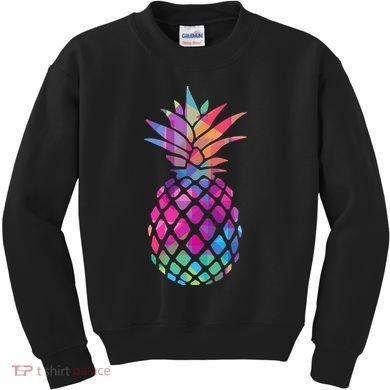 Colorful Simple Pineapple Kids Sweatshirt