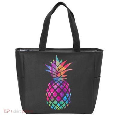 Colorful Simple Pineapple Tote Bag