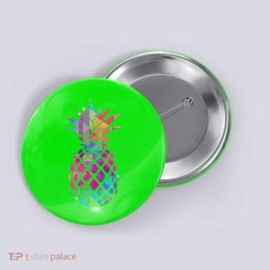 Colorful Simple Pineapple Button