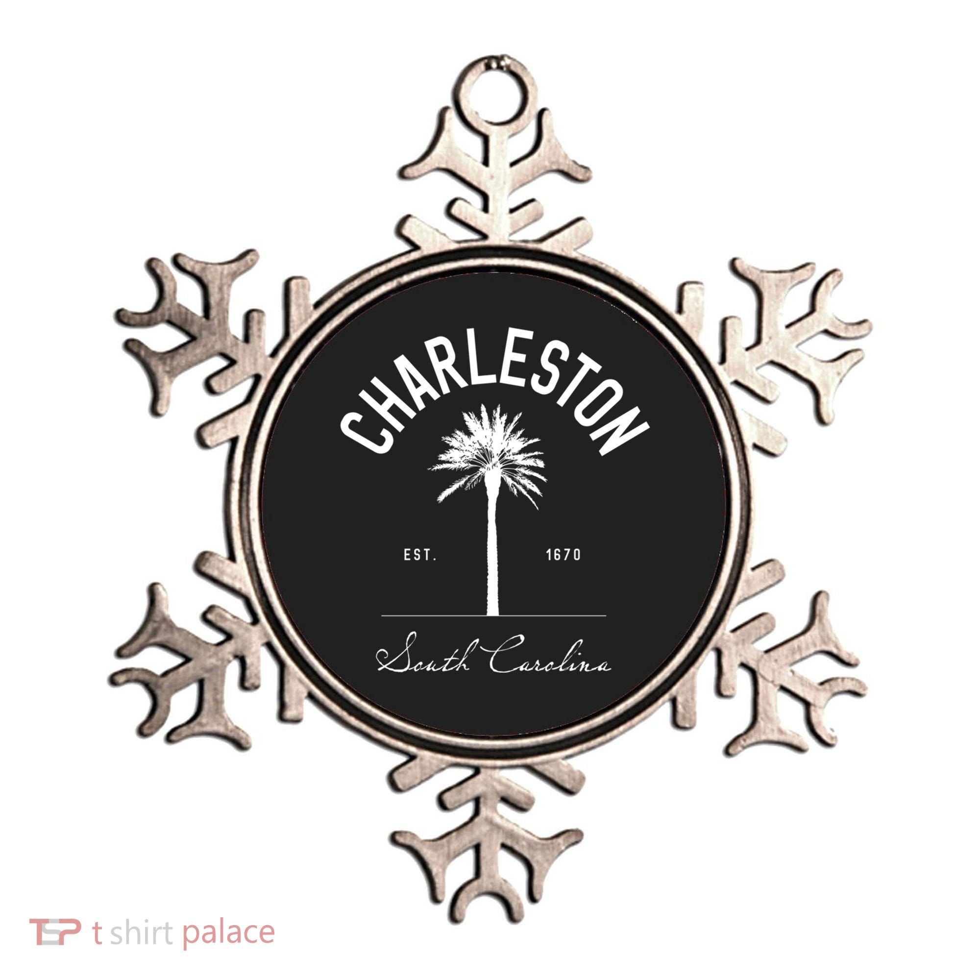 Charleston Sc Park Palm Tree Fort Sumter Gift South Carolina Funny Gift Ornament