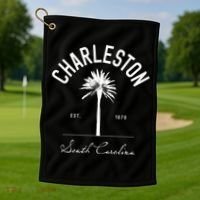 Charleston Sc Park Palm Tree Fort Sumter Gift South Carolina Funny Gift Golf Towel thumb 1