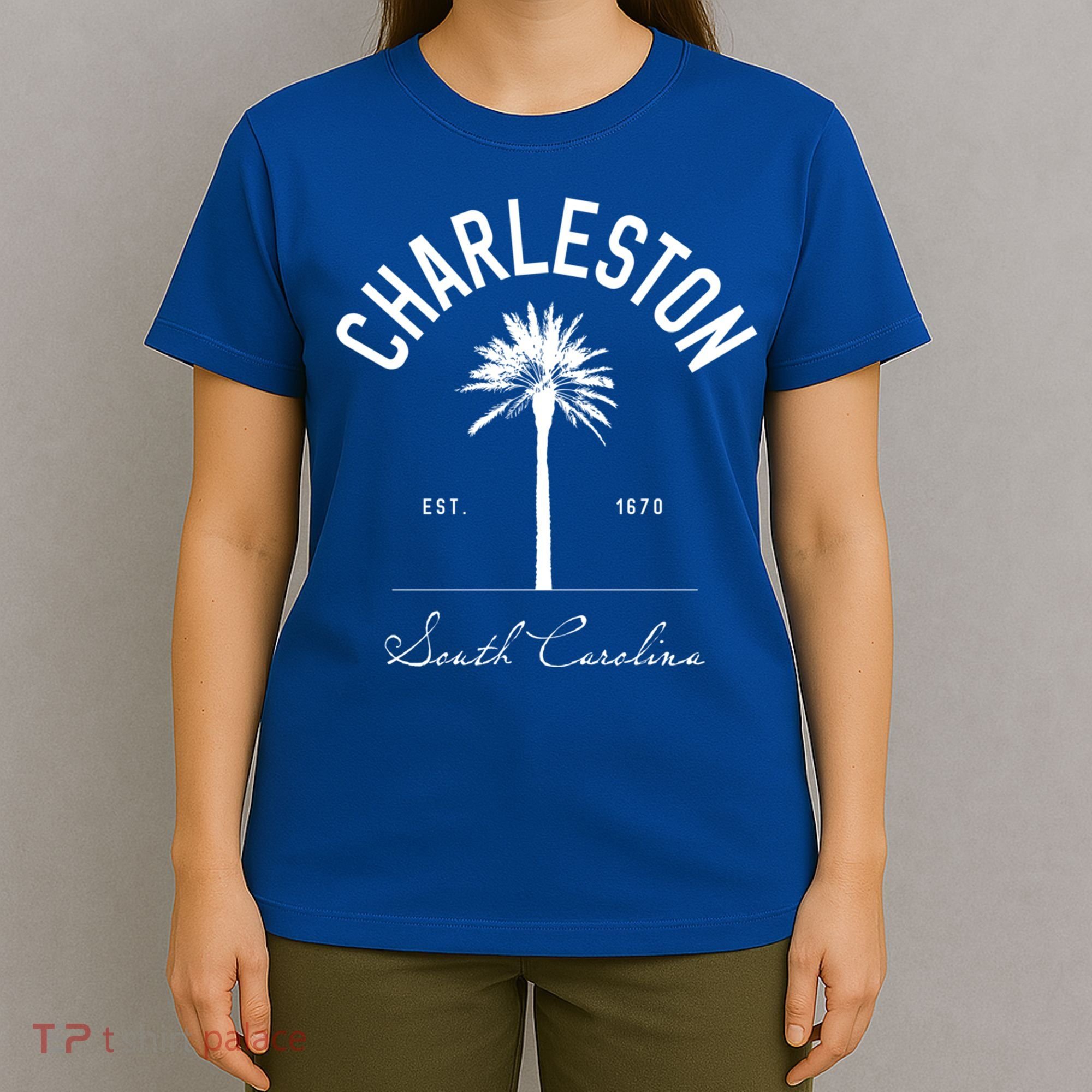 Charleston Sc Park Palm Tree Fort Sumter Gift South Carolina Funny Gift T-Shirt