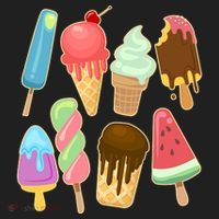Cute Summer Popsicles And Ice Cream Women's Sweatshirt thumb 2