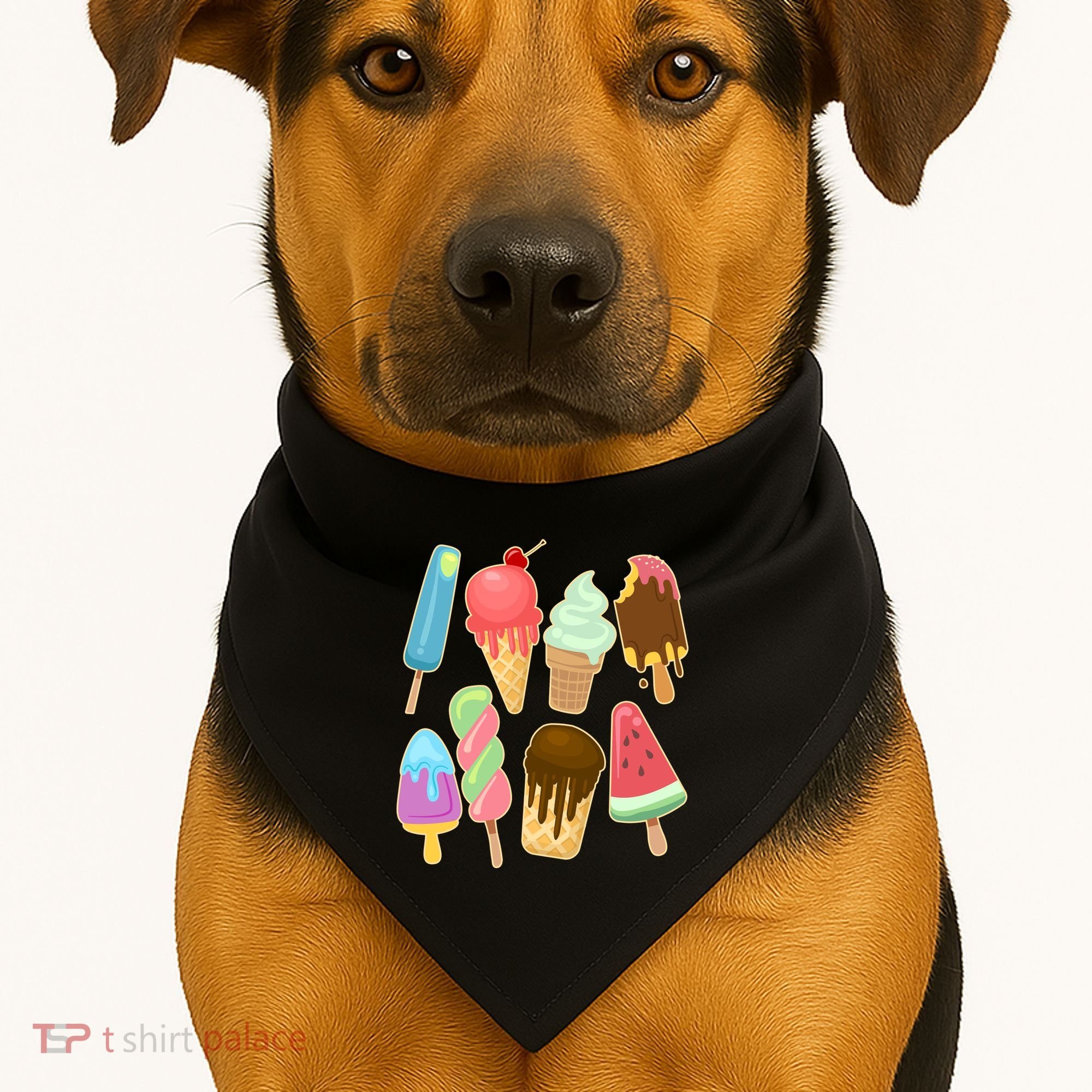 Cute Summer Popsicles And Ice Cream USA-Made Doggie Bandana