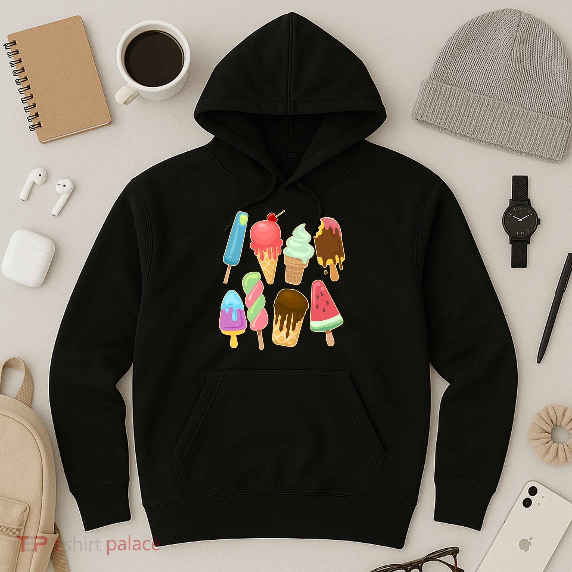 Cute Summer Popsicles And Ice Cream Hoodie
