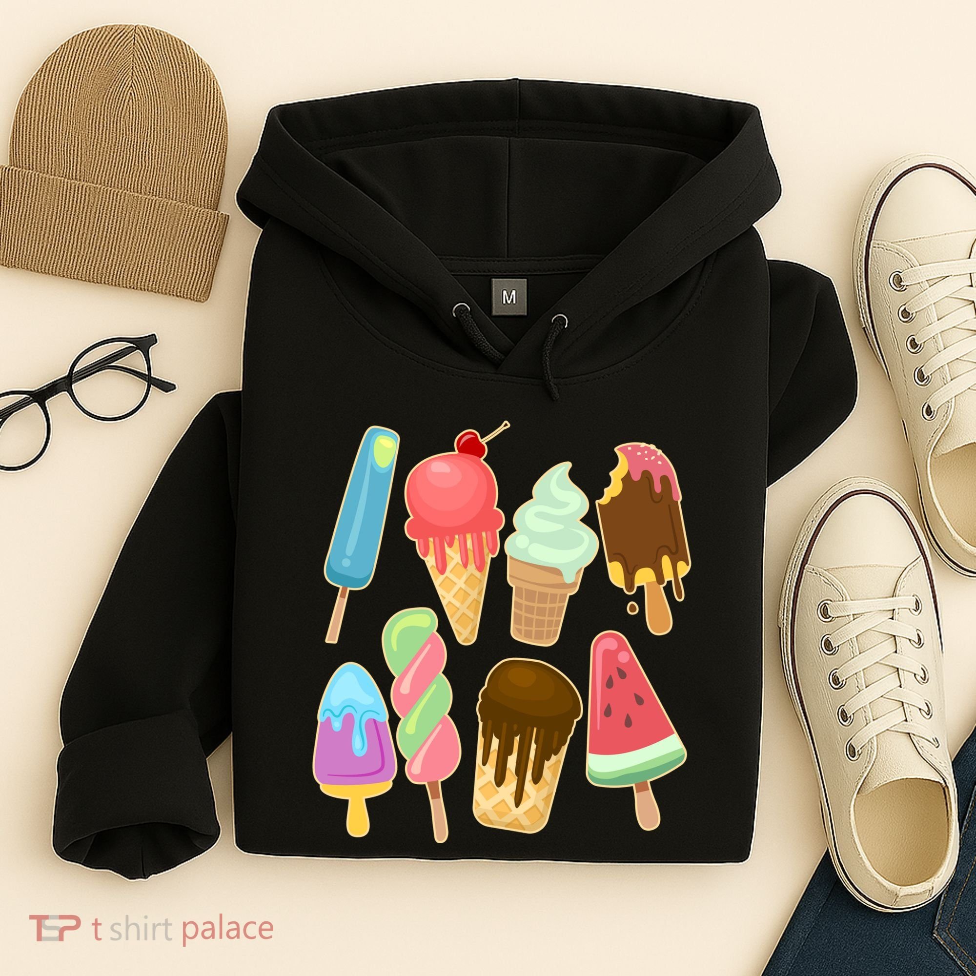 Cute Summer Popsicles And Ice Cream Hoodie