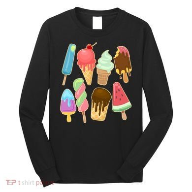 Cute Summer Popsicles And Ice Cream Long Sleeve Shirt