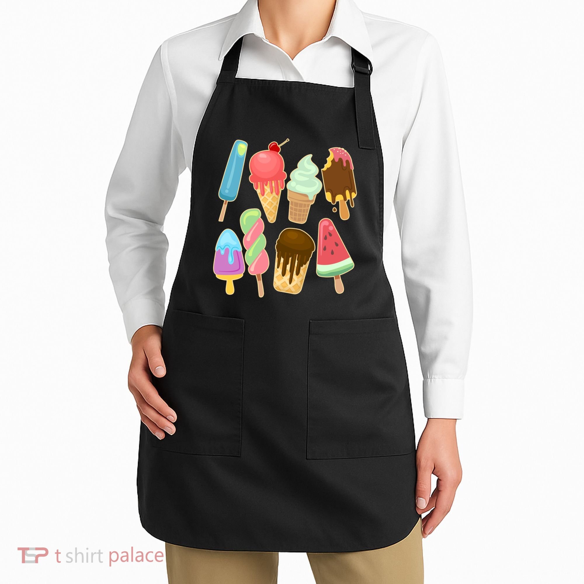 Cute Summer Popsicles And Ice Cream Apron