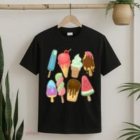 Cute Summer Popsicles And Ice Cream T-Shirt thumb 2
