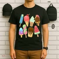 Cute Summer Popsicles And Ice Cream T-Shirt thumb 6